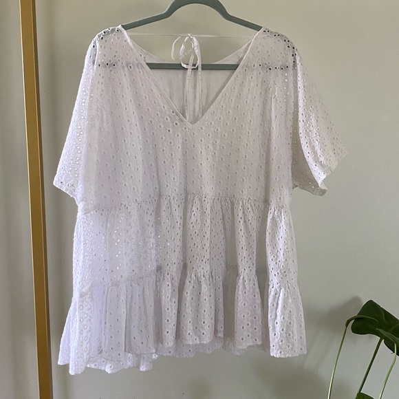 White Broderie Smock Too - Picture 6 of 6